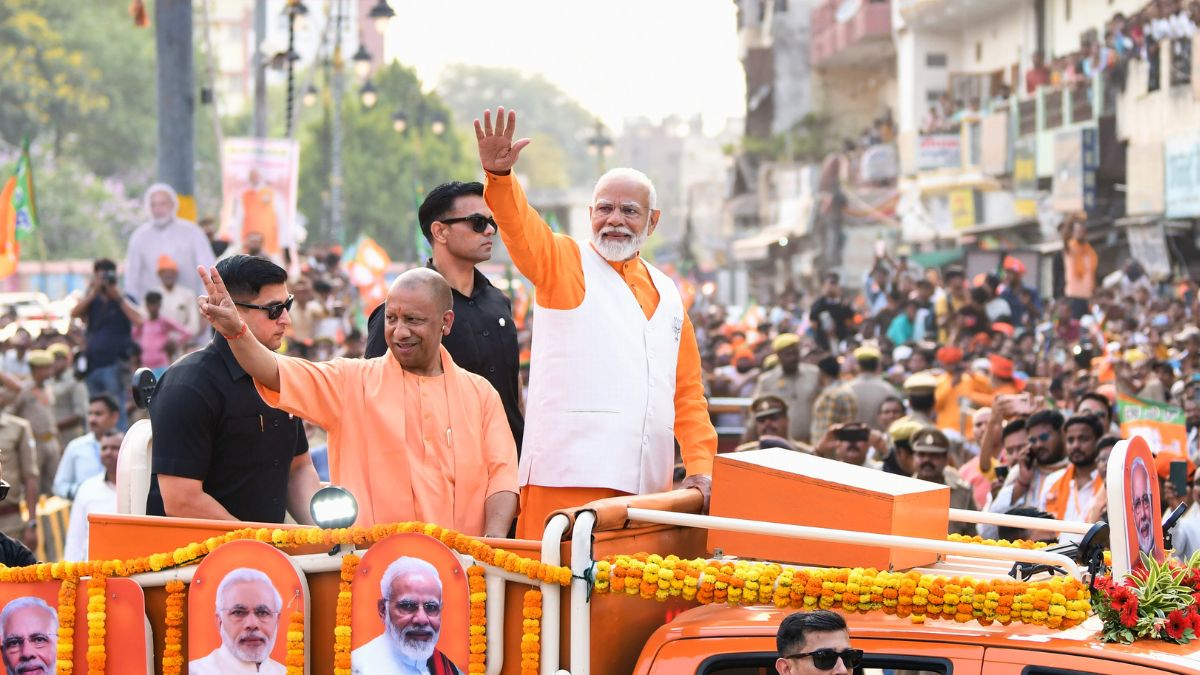 PM Modi Holds Grand Roadshow In Varanasi A Day Ahead Of Filing Third Nomination | Watch
